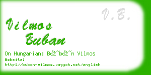 vilmos buban business card